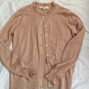 Cute peachy striped sweater